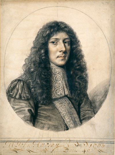 Retrato de John Aubrey, 1666 de William Faithorne