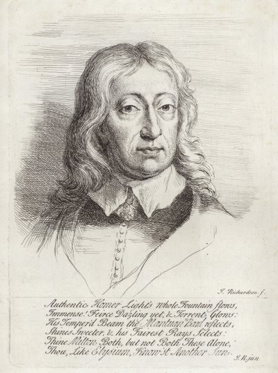 Retrato de John Milton de William Faithorne