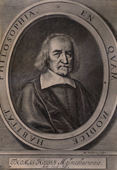 Thomas Hobbes, filósofo inglés, c. 1668 1894 de William Faithorne