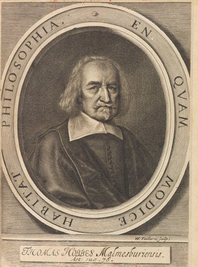 Retrato de Thomas Hobbes 1588-1679, 1642 de William Faithorne the Elder
