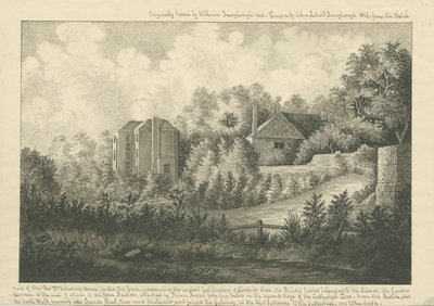 Catedral de Lichfield Close - Casa del Dr. Falconer: dibujo a pluma y tinta, 1800 de William Fernyhough