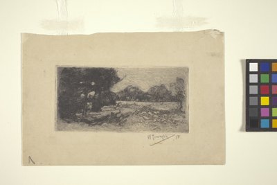 Paisaje (aguafuerte) de William Forsyth