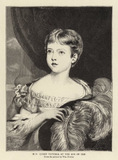 Su Majestad la Reina Victoria a los diez años de William Fowler