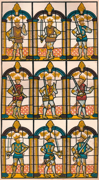 Ventana pintada - Dos condes sajones de Mercia y siete condes normandos de Chester, 1808 de William Fowler