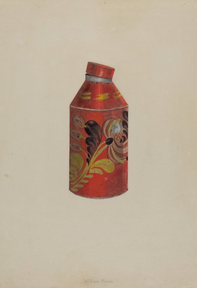 Caja de té de Toleware, c. 1938 de William Frank