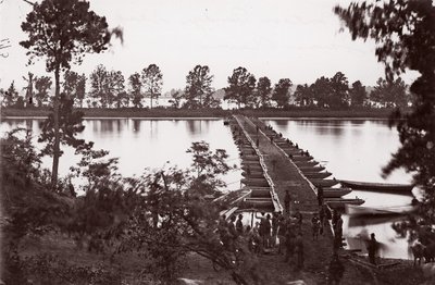 Puente de pontones sobre el río James de William Frank Browne