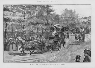 Reunión del Club de Carruajes en Hyde Park, Londres de William Frank Calderon