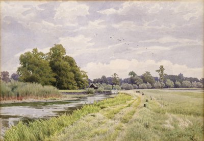 En el Río Ouse, Hemingford Grey, 1904 de William Fraser Garden