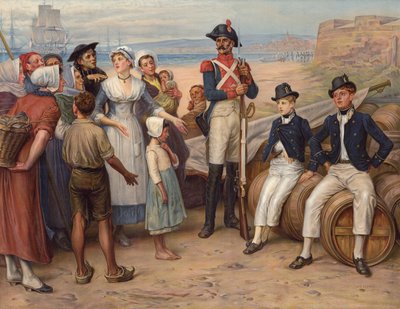 Prisioneros de guerra (cromolito) de William Frederick (after) Yeames