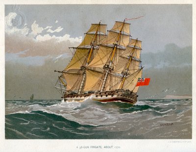 Fragata de 38 cañones de la Royal Navy de William Frederick Mitchell
