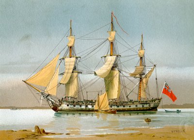 Fragata de 42 cañones de la Royal Navy de William Frederick Mitchell