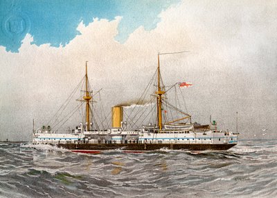 HMS Colossus, acorazado de segunda clase de la Royal Navy, c. 1890-c. 1893 de William Frederick Mitchell