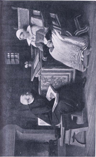 Lady Jane Grey en la Torre, ilustración de La Biblioteca Mundial de los Mejores Libros, c.1940 de William Frederick Yeames