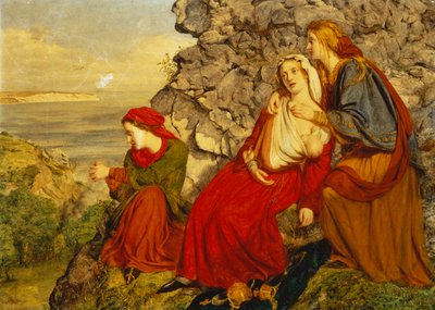 Una incursión de los daneses: mujeres sajones observando el conflicto de William Gale