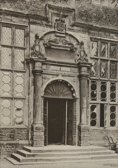 Puerta, Aston Hall, Warwickshire (foto en blanco y negro) de William Galsworthy Davie
