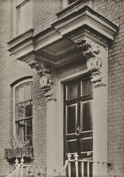 Puerta, Church Road, Richmond, Surrey (foto en b/n) de William Galsworthy Davie