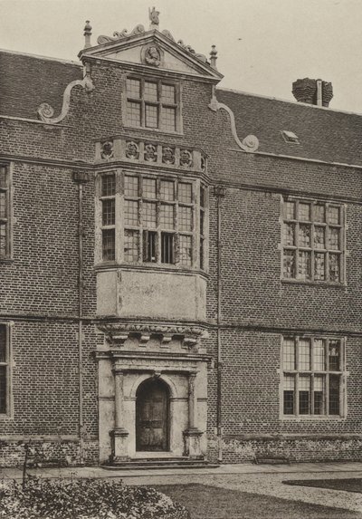 Puerta, Bahía de Entrada, Ala Sur, Cobham Hall (foto en blanco y negro) de William Galsworthy Davie