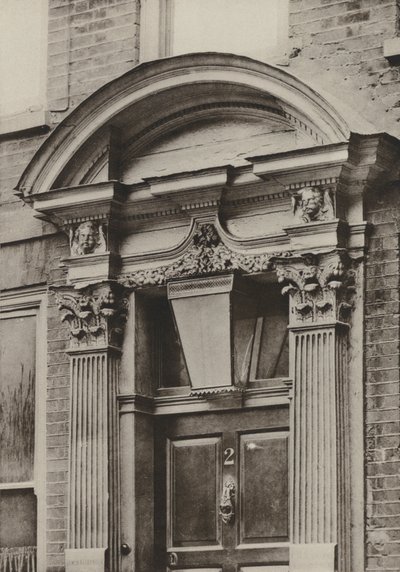 Puerta, Great St Helens, Londres (foto en b/n) de William Galsworthy Davie