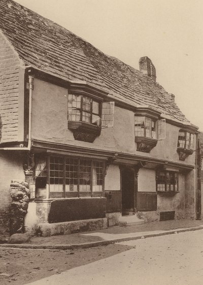 Star Inn, Alfriston, Sussex (foto en blanco y negro) de William Galsworthy Davie