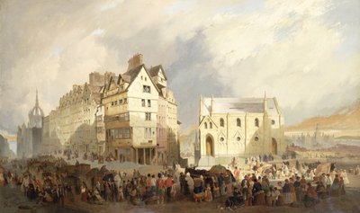 Vista del Lawn Market, Edimburgo de William Gavin Herdman