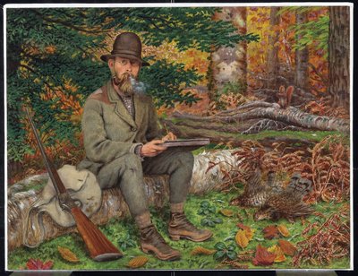 Autorretrato con Ropa de Caza, c.1875 de William George Richardson Hind