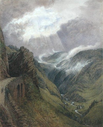 En el Viejo Camino de Ruskin entre Morez y Les Rousses, Jura de William Gersham Collingwood