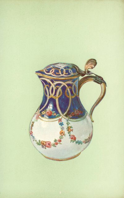 Jarra, Sèvres, azul de rey (litografía en color) de William Gibb