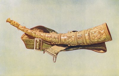 Instrumentos musicales: Oliphant (litografía en color) de William Gibb
