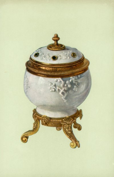 Jarrón, Porcelana de Fuchien, con Luis XIV, Montura de Plata Dorada de William Gibb