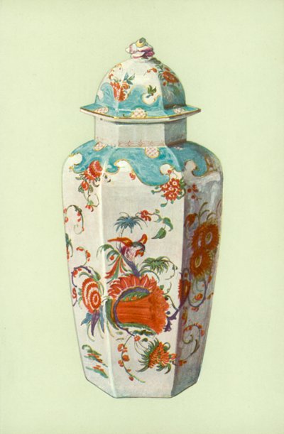Jarrón, Worcester, con Patrón Japonés de William Gibb