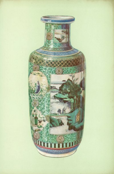 Jarrón, famille verte, chino, período de K