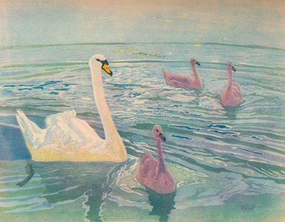 Cisne y cygnets, 1911, 1928 de William Giles