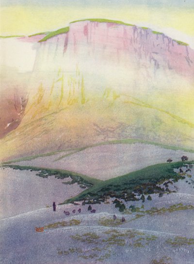La última espiga, Córcega (litografía en color) de William Giles