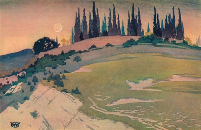 El Paso de la Media Luna, Umbría, c1913, 1928 de William Giles
