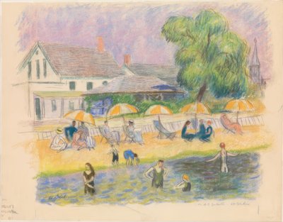 Escena de playa de William Glackens
