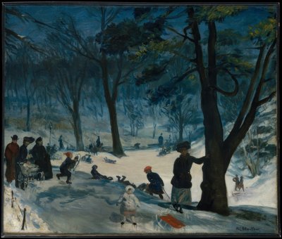Central Park, invierno de William Glackens
