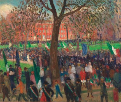 Desfile, Washington Square de William Glackens