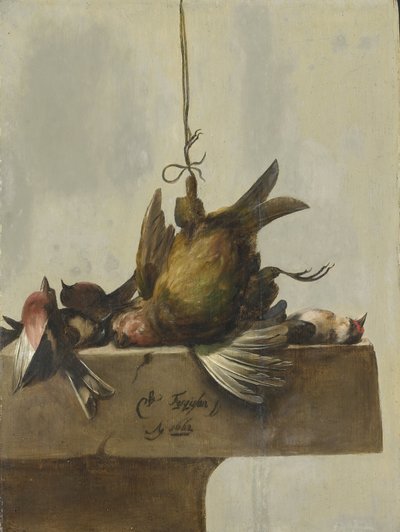 Naturaleza muerta con pájaros de William Gowe Ferguson
