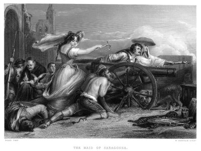 Sitio de Zaragoza, España, Guerra Peninsular, 1808 c1822-c1870 de William Greatbach