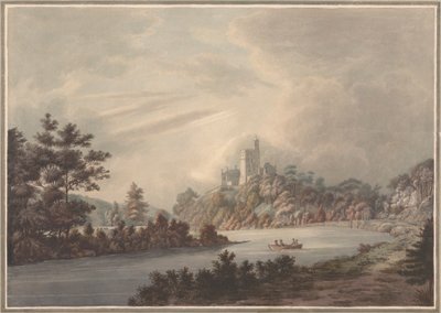 Paisaje, castillo junto a un río de William Green