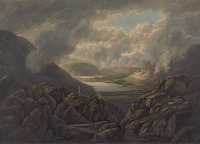 Vista de los lagos Buttermere y Crummock Water de William Green