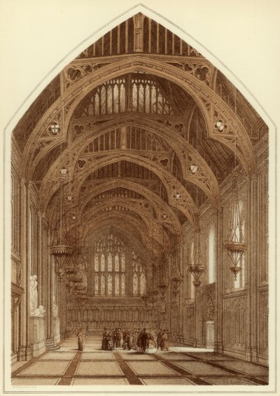Interior del Guildhall, Ciudad de Londres, 1886 de William Griggs