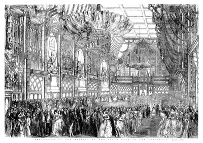 Procesión de Su Majestad al Baile de Estado en el Guildhall, Ciudad de Londres, julio de 1851, 1886 de William Griggs