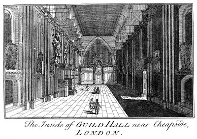 El interior del Guild Hall cerca de Cheapside, Londres, siglo XVIII 1886 de William Griggs