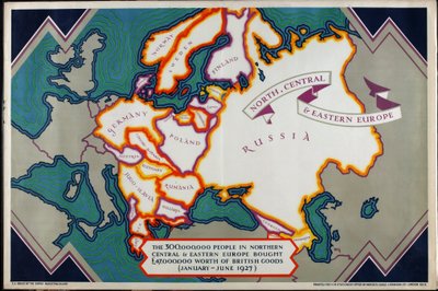 Europa del Norte, Central y Oriental, de la serie "Adónde van nuestras exportaciones". de William Grimmond