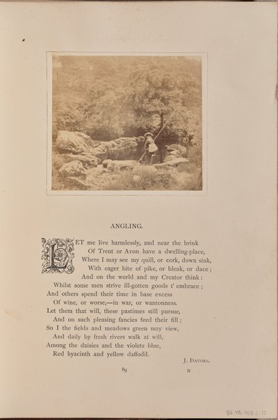 [Un niño con una caña de pescar y una nasca, Inglaterra] de William Grundy