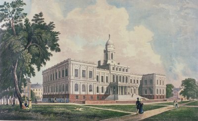 Ayuntamiento, grabado, impreso y coloreado por I. Hill, 1826 de William Guy Wall