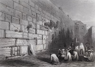 Lugar de lamento de los judíos, Jerusalén de William H. Bartlett