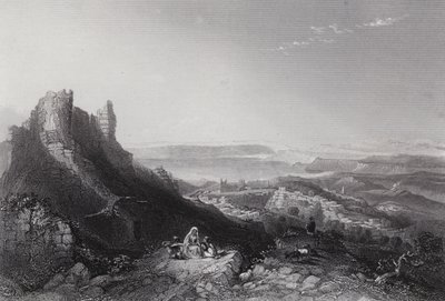 Lago de Tiberíades (grabado) de William H. Bartlett