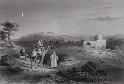 Tumba de Raquel, cerca de Belén de William H. Bartlett